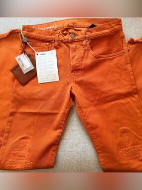 Italian People Jeans Pants orange John Slim US 30